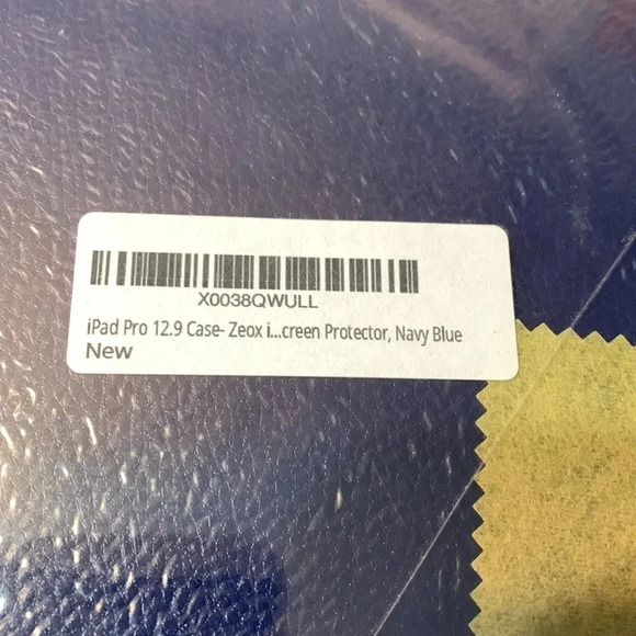 IPAD Pro 12.9 case, screen protector navy blue, NWT - Picture 4 of 4
